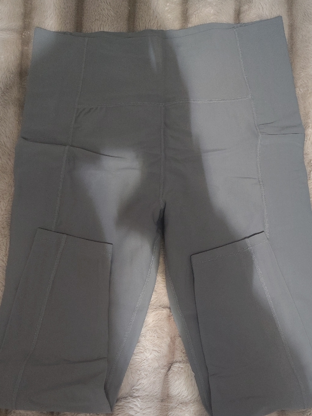 BCBGMaxAzria Light Gray Seam Detail Leggings - Picture 5 of 5